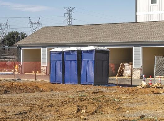 the number of construction porta potties required depends on the number of employees and the duration of the project